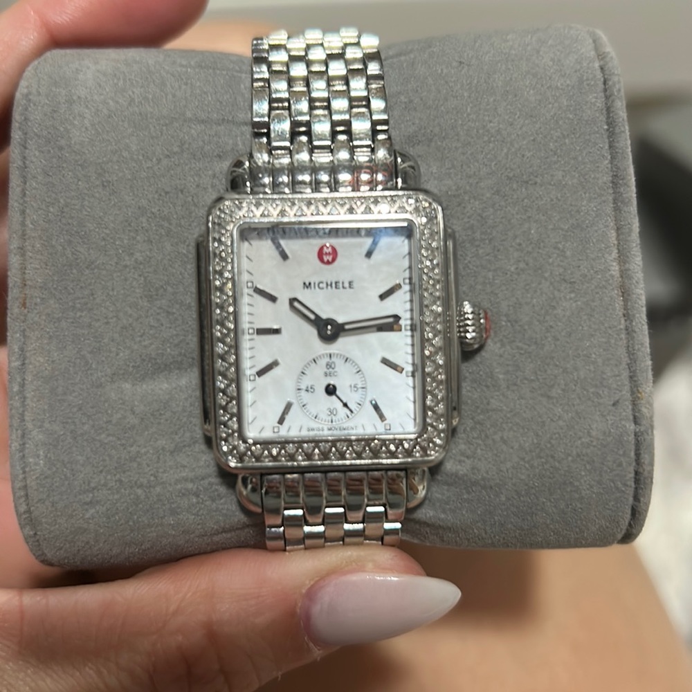 Michele Silver Women's Watch with White Dial